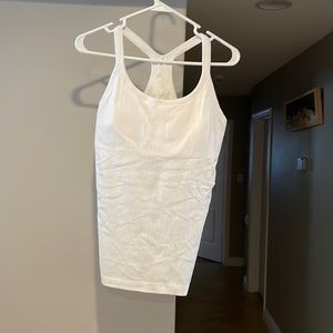 White Lululemon workout tank